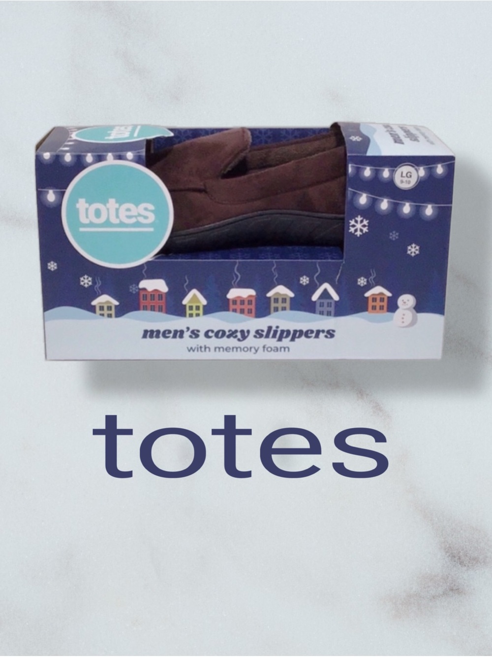TOTES Memory Foam Slippers Size Large 9-10 NEW